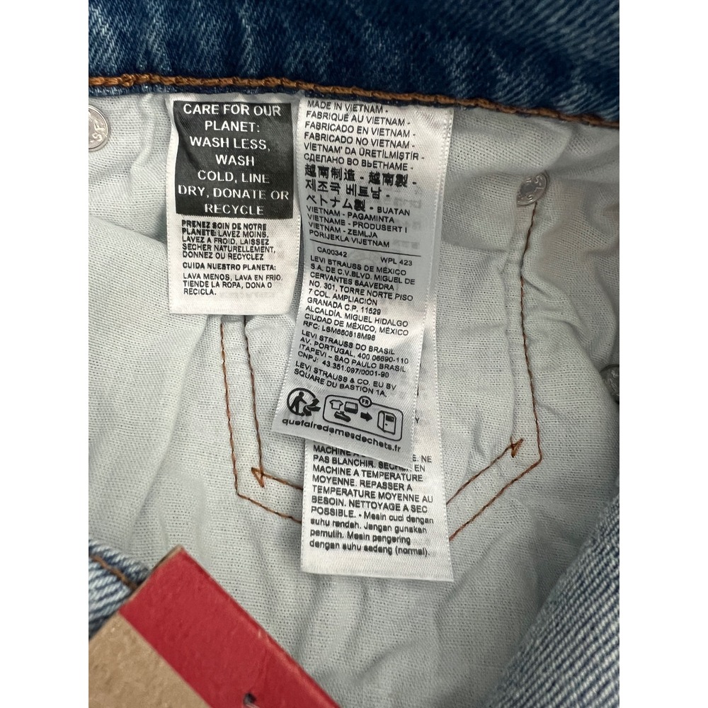 Levis 501 Curve High Rise Straight Leg Button Fly Stretch Jeans Womens 30x30 - Picture 5 of 6